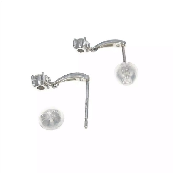 PLATINUM DIAMOND EARRINGS❤️ - Picture 5 of 11